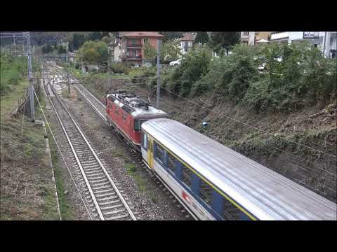 UNA Re 4/4 SBB PER UN REGIONALE SVIZZERO IN ARRIVO A VARZO. (VB) SAB. 10 - 10 - 2020.