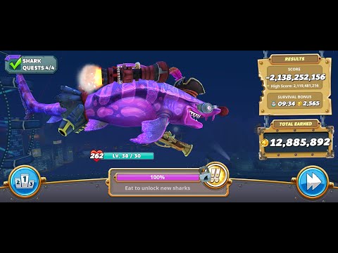 Dark Magic Shark got 2 billion score in 10 minutes - Hungry  Shark World