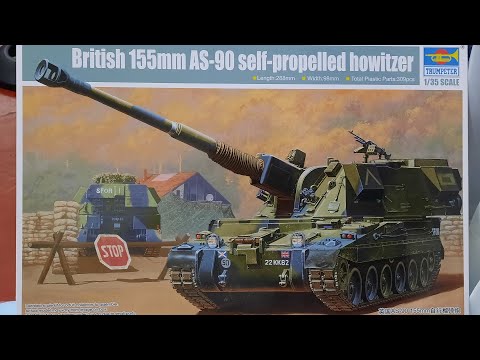 Trumpeter 1/35 British Army AS-90 155mm Self-Propelled Howitzer Video Preview