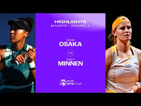 Теннис Naomi Osaka vs. Greet Minnen | 2024 Madrid Round 1 | WTA Match Highlights