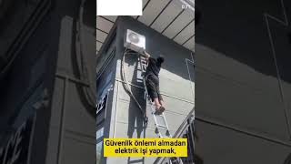 Elektrik akımına kapılan çalışan ⚡️