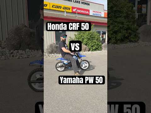 Four Stroke Honda CRF 50 vs Two Stroke Yamaha PW 50 / Which One Would YOU Pick?  #dirtbike