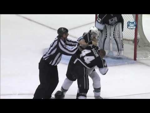 Brent Burns vs Robyn Regehr April 24 2014