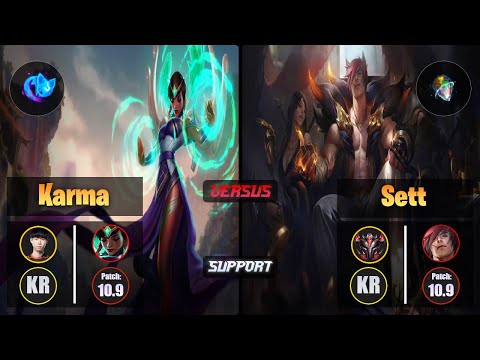 Lehends KARMA (Support) [Summon Aery] VS SETT - Grandmaster KR Patch 10.9