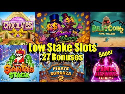 Thumbnail for video: 27 Bonuses, Pink Elephants Trinity Super, Bill & Coin2, Pirate Bonanza2 & So Much More