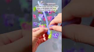 DIY Butterfly Wind Chime With Pipe Cleaners 🦋 Easy Butterfly Dreamcatcher Tutorial, FuzzyTwist