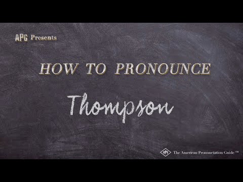 How to Pronounce Thompson (Real Life Examples!)
