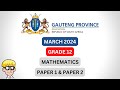 March 2024 Grade 12 Maths