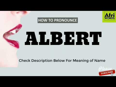 How to pronounce Albert