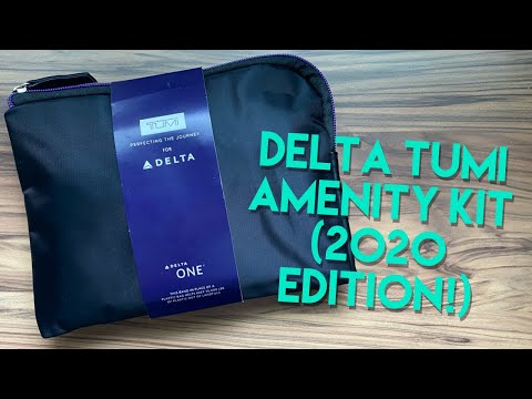 Delta Airlines Delta One Business Class TUMI Amenity Kit (2020 Black Design) Unboxing & Review!