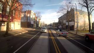 preview picture of video 'SEPTA Route 10 Trolley - 19th St to 63 & Malvern Rear View'