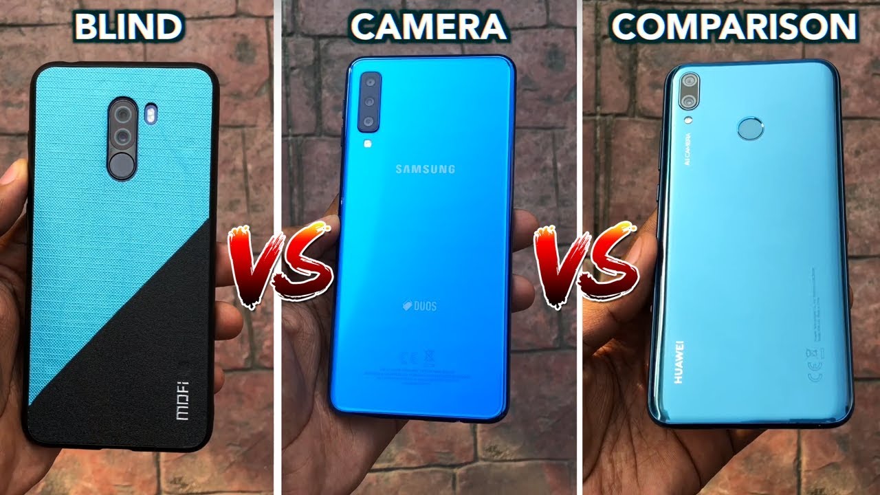 Xiaomi Pocophone F1 Vs Samsung Galaxy A7 2018 vs Huawei Y9 2019 Blind Camera Comparison