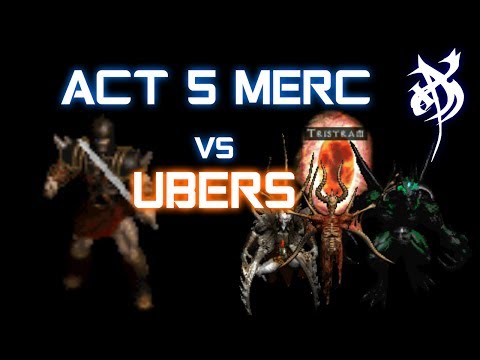 Act 5 Mercenary vs UBERS (World First) - Diablo 2