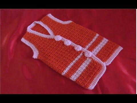 Vesta crosetata dintr-o singura bucata, tutorial pas cu pas