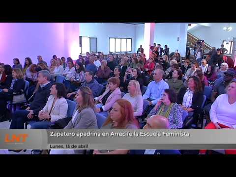 Zapatero apadrina en Arrecife la Escuela Feminista