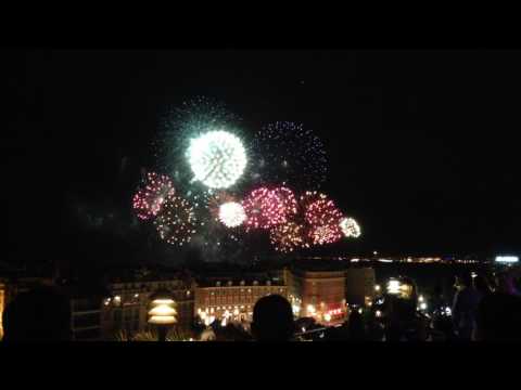 Feu d'artifice de Nice le 14 juillet 2016 - Vu de la terrasse de l'Hôtel Aston La Scala