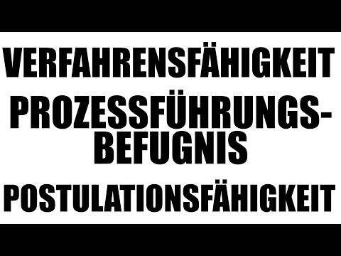 Verfahrensfähigkeit, Prozessführungsbefugnis, Postulationsfähigkeit - Verfassungsbeschwerde 2.6