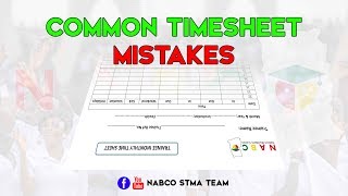 #NABCO - COMMON TIME SHEET MISTAKES