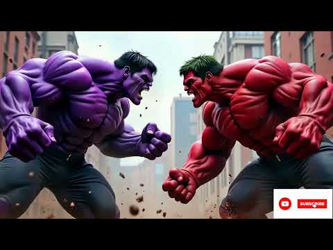 Team Purple Hulk vs. Team Red Hulk: The Ultimate Power Struggle! @rafehcreation