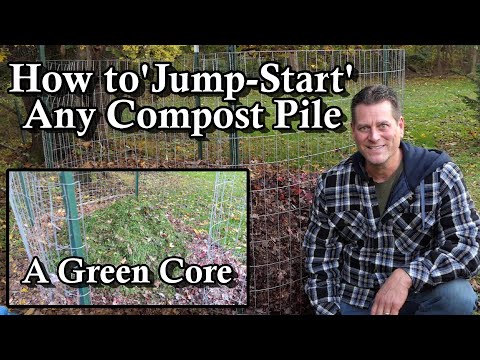 Speed Up the Decomposition of Leaf Compost Piles with a Grass/Nitrogen Clippings Core: One & Done!