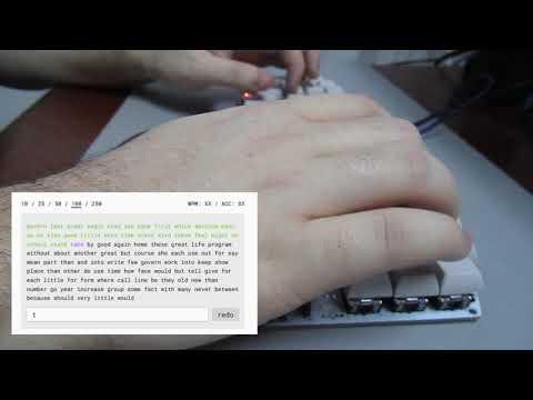 Typing Demonstration on typings.gg with MiniF4 36-key Split Keyboard
