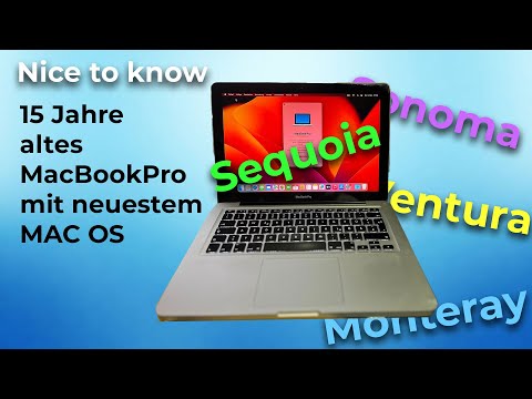 15 JAHRE altes Apple MacBook Pro läuft mit MAC OS Sequoia, Sonoma, Ventura,...
