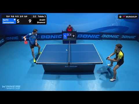 20:05 Serhii Zemiantsev - Andrii Shamrai 21.08.2023 TT Euro.Cup  Ukraine Star. TABLE 3