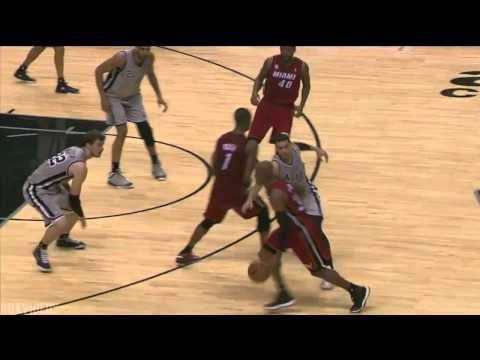 Chris Bosh hits the Game Winner three pointer against the Spurs 3-31-13