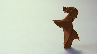 Origami Instructions: Standing Dog "Down Boy!" (Paul Frasco)