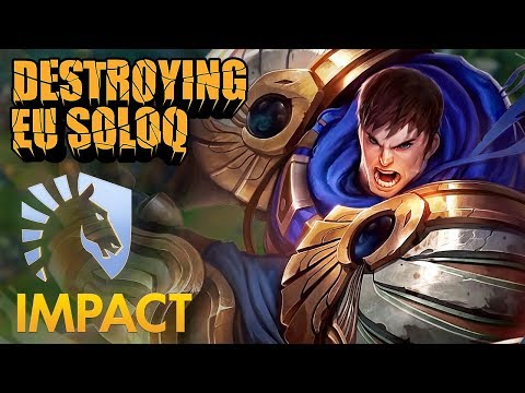 Destroying EU SoloQ: Team Liquid Impact - Garen Bot Lane (Duo with CoreJJ playing Yuumi)- KDA 14/2/6