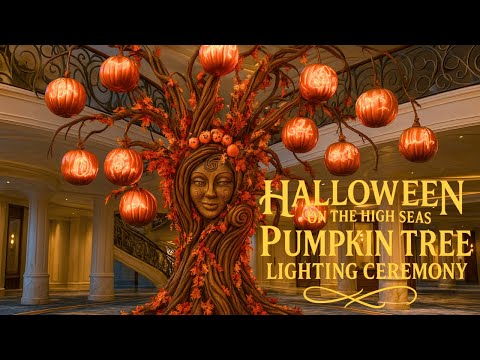 Thumbnail for Disney Wish Pumpkin Tree Lighting Ceremony 🎃✨ | Halloween on the High Seas POV