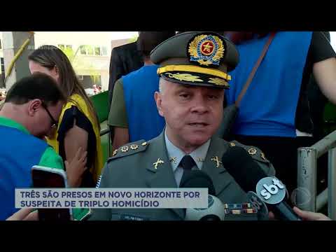 Três pessoas são presas em Novo Horizonte por suspeita de triplo homicídio