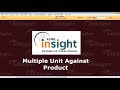 Multiple Unit Against Product In Acme Insight Software [Hindi]