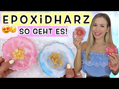 EPOXY RESIN COASTER for BEGINNERS 😍😅 now I know how it works!!! - Cali Kessy