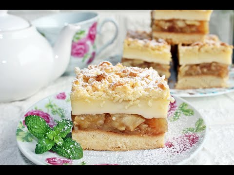 PYSZNY JABŁECZNIK Z BUDYNIEM #ciasto #sweet #cake #applepie