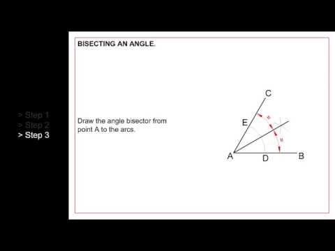 Bisecting angles into two equal parts