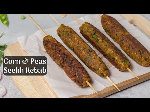 Corn and Peas Seekh Kebab Recipe | Vegetable Seekh kebab | Veg Starter/Appetizer-Cooking with Siddhi