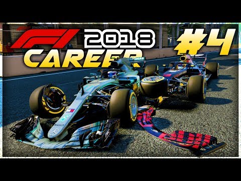 F1 2018 Career Mode Part 4: CHAOS AT BAKU! CRASHES! FREAK RESULTS!