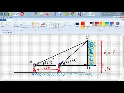 Trigonométrie - Recherche la hauteur d'une tour à travers 2 positions