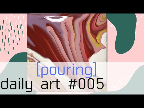 [pouring] daily art  challenge！fluid / Acrylic / Mini Canvas #005