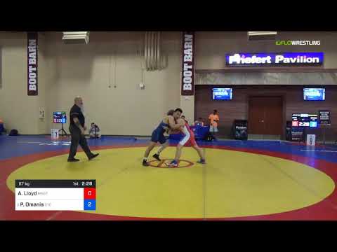 2018 Marine Corps US Open/UWW Junior Greco Roman 67 Quarters - Alexander Lloyd (MNST) Vs. Peyton O