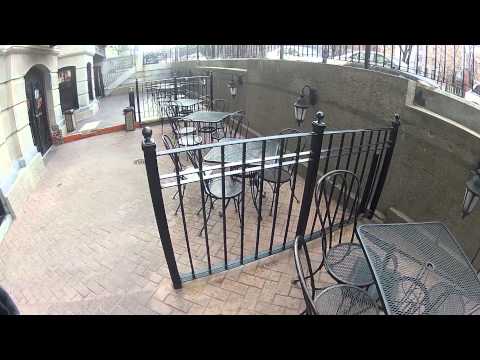 HD Clip of Boston Restaurant Patio Table and Chairs