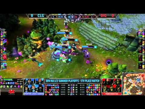 CLG vs Dignitas Game 1 Highlights   5th Place Playoff S4 NA LCS Playoffs Summer CLG vs DIG