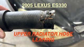 2005 Lexus ES330 Upper Radiator Hose replacement.