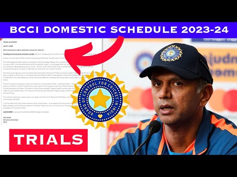 🤩Bcci Cricket Tournaments 2023-24 | Bcci Domestic Schedule 2023-24 | Bcci Cricket Trials 2023-24