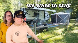 We're not leaving - Vermont Camping & her biggest catch yet!