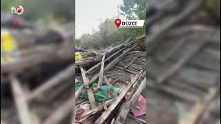 Düzce’de Ahşap Yapı Çöktü 1 Ölü