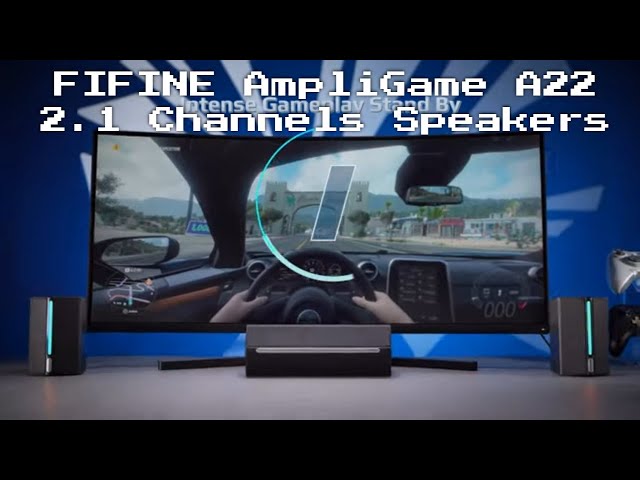 Fifine AmpliGame A22 Sistema de Altifalantes Bluetooth 2.1 RGB com Subwoofer Pretos video