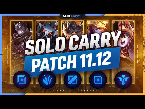 3 BEST SOLO CARRY Champions for EVERY ROLE in PATCH 11.12 - League of Legends