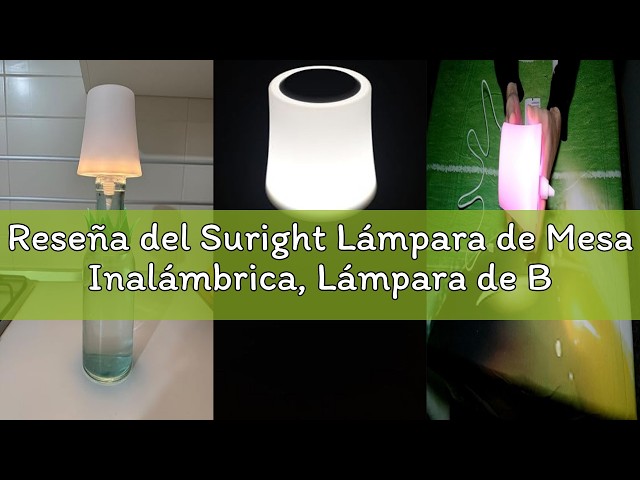 Vídeo relacionado con Lámpara de Mesa Inalámbrica, Lámpara de Botella Recargable, Lámpara de Noche Brillo Ajustable 3 Temperaturas Color+RGB, Botón Táctil IP54 Impermeable para Restaurante,Cafetería(Sin incluir Botellas)